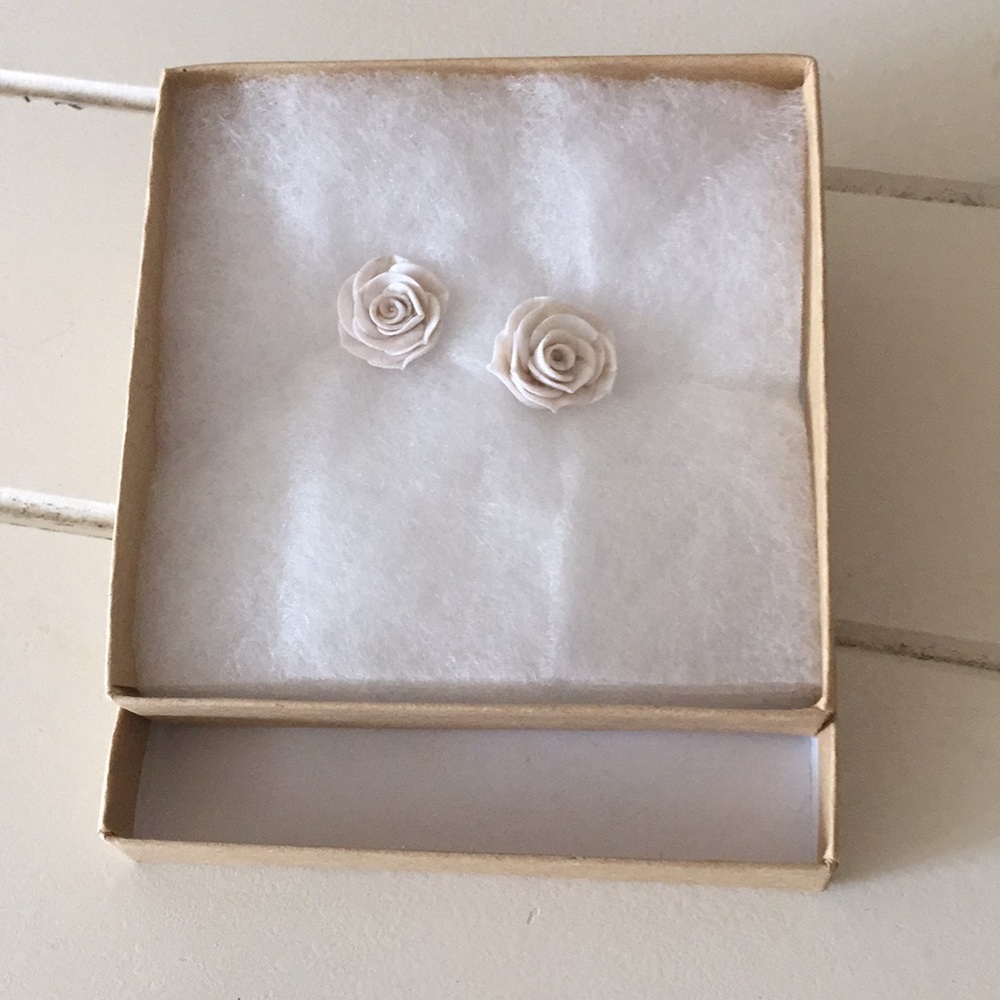 Beautiful handmade Rose earrings